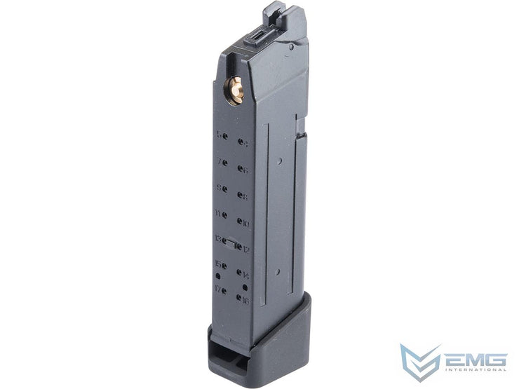 EMG TTI Licensed 23rd Magazine w/ Extended Base Plate for EMG JW2 Glock Gas Blowback Airsoft Pistols