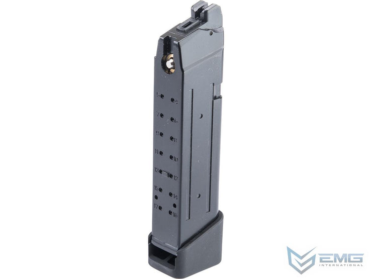 EMG TTI Licensed 23rd Magazine w/ Extended Base Plate for EMG JW2 Glock Gas Blowback Airsoft Pistols