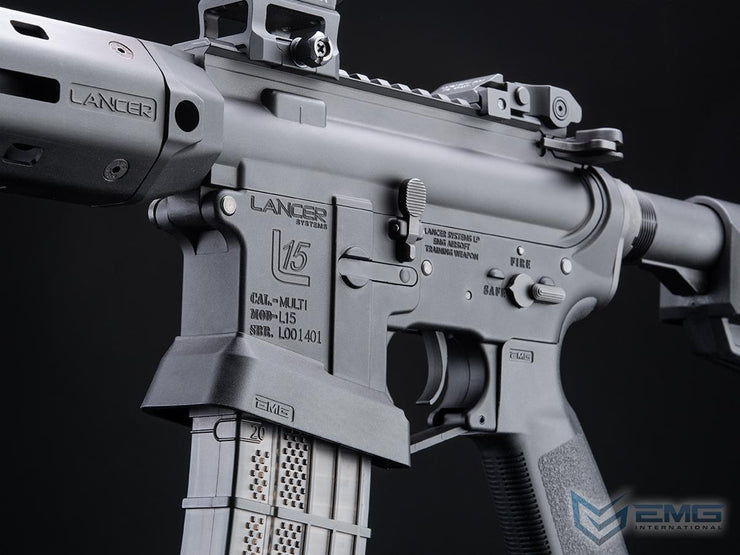 EMG Lancer Systems Licensed L15 Defense Airsoft AEG Rifle (Model: Black Handguard / 8" / Gun Only)