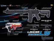 EMG Lancer Systems Licensed L15 Defense Airsoft AEG Rifle (Model: Black Handguard / 8" / Gun Only)