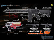 EMG Lancer Systems Licensed L15 Defense Airsoft AEG Rifle (Model: Carbon Fiber Handguard / 15" / Gun Only)