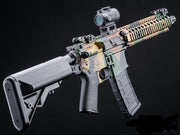 EMG Daniel Defense Licensed DDM4 Airsoft AEG Rifle w/ CYMA Platinum QBS Gearbox (Model: DDMK18 / 400 FPS/Woodland)