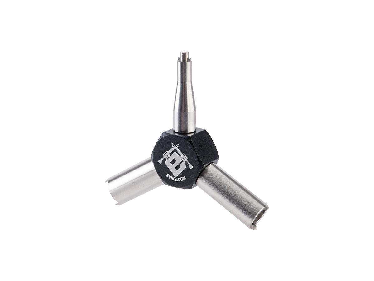 Evike.com Precision Stainless Steel Airsoft GBB Triple Gas Valve Key
