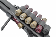 Golden Eagle M870 3-Round Burst Multi-Shot Shell Loading Airsoft Shotgun (Tactical Retractable Stock w/ RIS Mount Shell Caddy)
