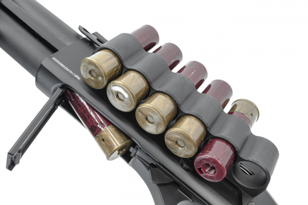 Golden Eagle M870 3-Round Burst Multi-Shot Shell Loading Airsoft Shotgun (Tactical Retractable Stock w/ RIS Mount Shell Caddy)
