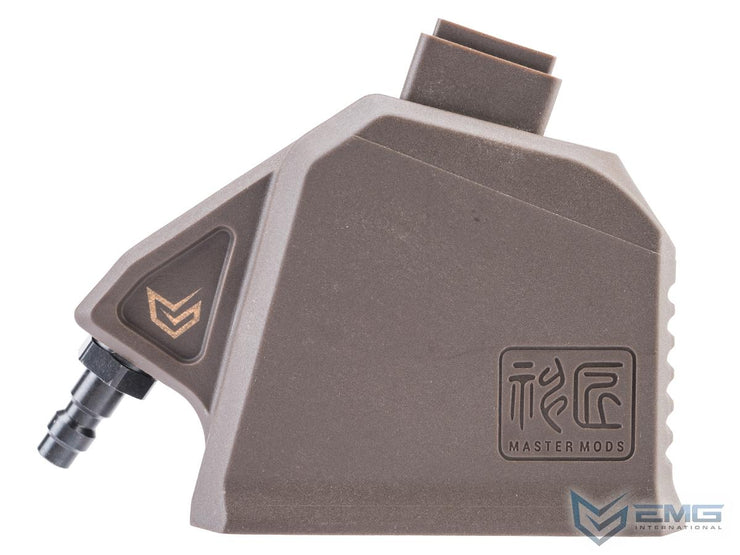 EMG Master Mods M4 HPA Magazine Adapter for Gas Blowback Airsoft Pistols by ICS (Model: TM Hi-Capa)