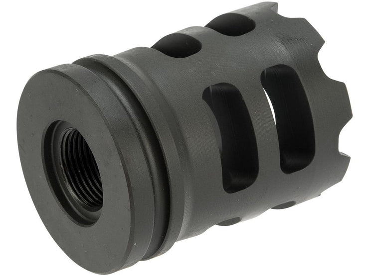 ICS Steel MA-356 Steel Crown Flash Hider - 14mm Negative