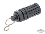 Matrix 14mm Negative Rifle Flash Hider + Keychain Dangler Set (Type: Hive / Black / 14mm Negative)