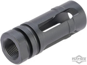 Matrix 14mm Negative Rifle Flash Hider + Keychain Dangler Set (Type: Cage / Black / 14mm Negative)