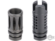 Matrix 14mm Negative Rifle Flash Hider + Keychain Dangler Set (Type: Hive / Black / 14mm Negative)