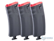 EMG Troy Industries 250rd Mid-Cap Battlemag w/ T-Grip Magazine Assist for M4/M16 Series Airsoft AEG Rifles (Pack of 3)