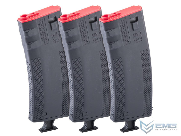 EMG Troy Industries 250rd Mid-Cap Battlemag w/ T-Grip Magazine Assist for M4/M16 Series Airsoft AEG Rifles (Pack of 3)