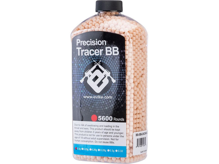 Evike.com Match Grade 6mm Airsoft Tracer BBs (Red Tracer / .20g / 5600 Rounds)