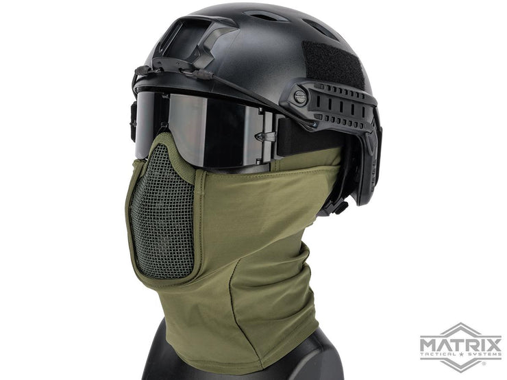 Matrix Shadow Fighter Hood Headgear w/ Mesh Mouth Protector