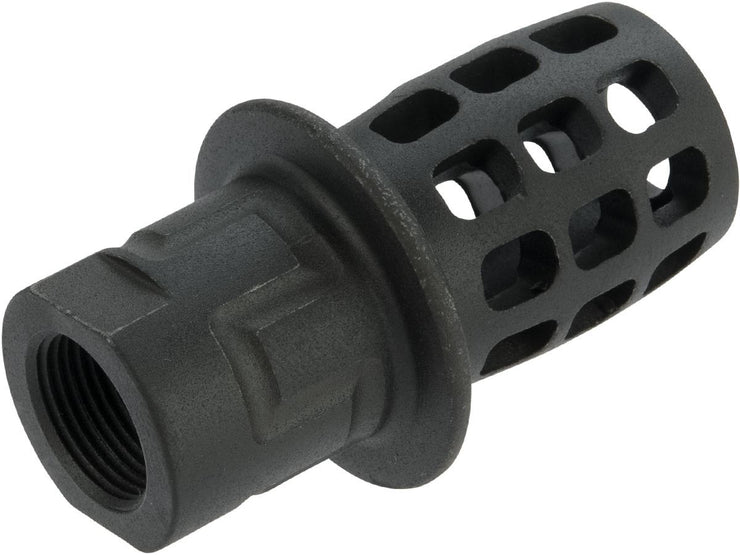 Krytac Licensed 14mm Negative CNC Steel LVOA Top Hat Flash Hider