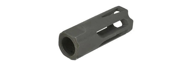 Krytac Black Metal Flash Hider 14mm Negative and Set Screw