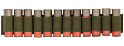 Lancer Tactical Shotgun Shells 12rd Holder For Sling or Belt, OD Green