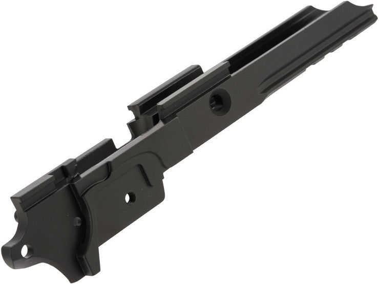 Nine Ball Aluminum Alloy Custom Railed Lower Frame for Tokyo Marui Hi-Capa Airsoft Pistols (Model: Black / 5.1")