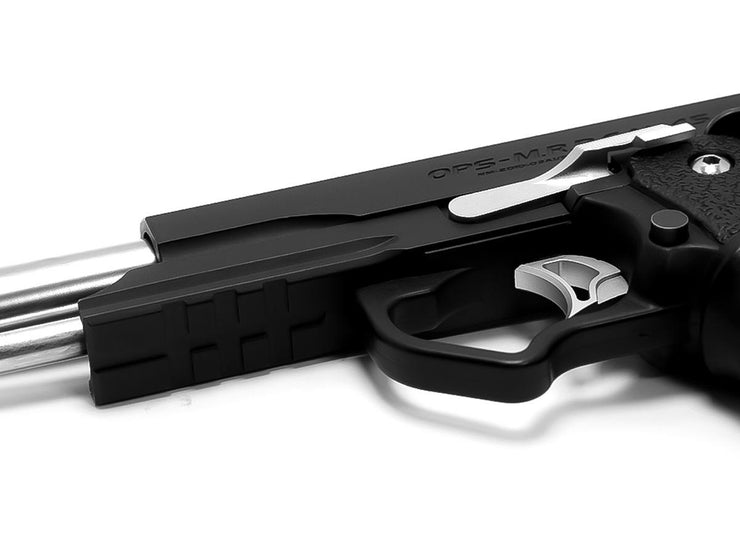Nine Ball Aluminum Alloy Custom Railed Lower Frame for Tokyo Marui Hi-Capa Airsoft Pistols (Model: Black / 5.1")