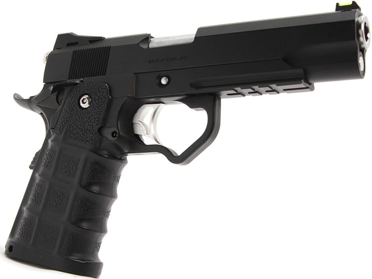 Nine Ball Aluminum Alloy Custom Railed Lower Frame for Tokyo Marui Hi-Capa Airsoft Pistols (Model: Black / 5.1")