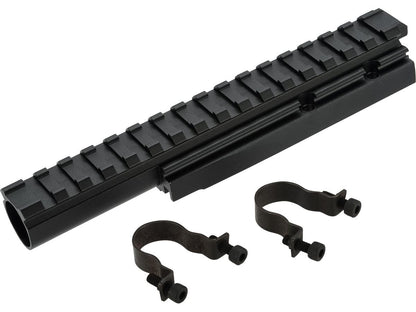 LCT CNC Aluminum Railed Gas Tube for AK Series AEG Rifles (Long)