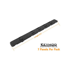UTG® Low Profile Keymod Rail Panel Covers, 5.5'' Black, 7/Pack