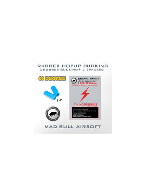 Madbull Airsoft Hop Up Bucking - 60 Degree Blue Standard Bucking with Standard Spacer (2per Pack)