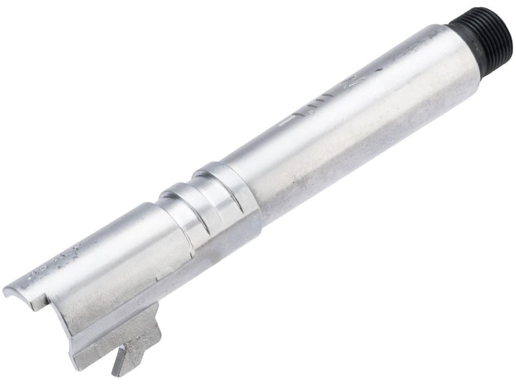 WE-TECH Steel Alloy Thread-Ready Outer Barrel for 4.3 Hi-CAPA Series Airsoft GBB Pistols (Finish: Silver)