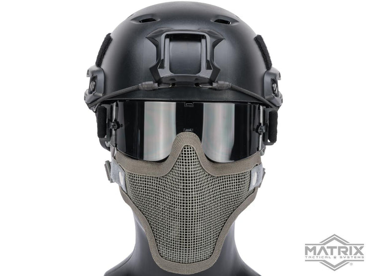 Matrix Iron Face Carbon Steel Mesh "Striker V1" Lower Half Mask