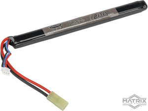 Matrix High Performance 7.4V Stick Type Airsoft LiPo Battery (1200mAh / 20C / Long / Small Tamiya & Long Wire)