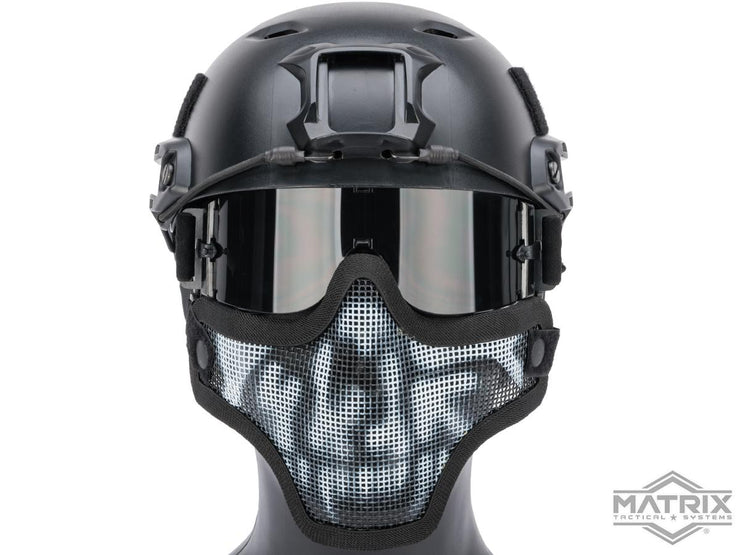 Matrix Iron Face Carbon Steel Mesh "Striker V1" Lower Half Mask