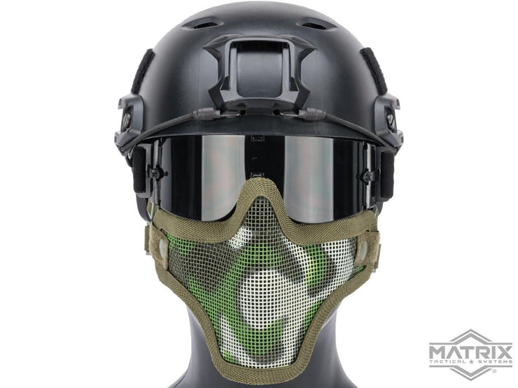 Matrix Iron Face Carbon Steel Mesh "Striker V1" Lower Half Mask