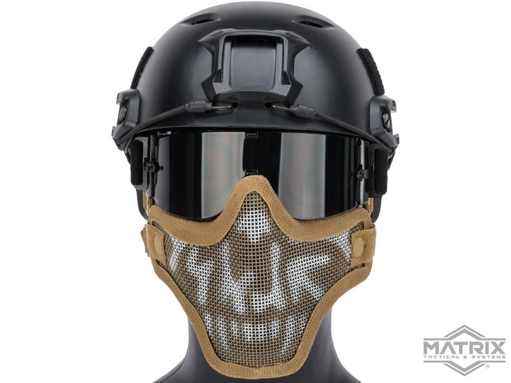 Matrix Iron Face Carbon Steel Mesh "Striker V1" Lower Half Mask