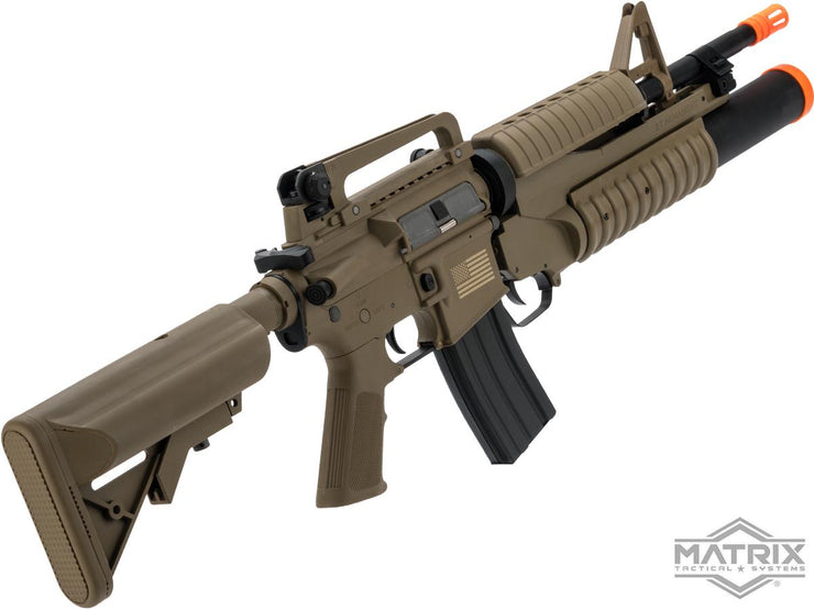 Matrix / S&T Sportsline M4 Airsoft AEG Rifle w/ G3 Micro-Switch Gearbox (Model: M4A1 w/ M203 400 FPS 400 FPS / Dark Earth)