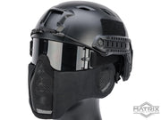 Matrix Carbon Striker Mesh Mask w/ Integrated Mesh Ear Protection (Black)