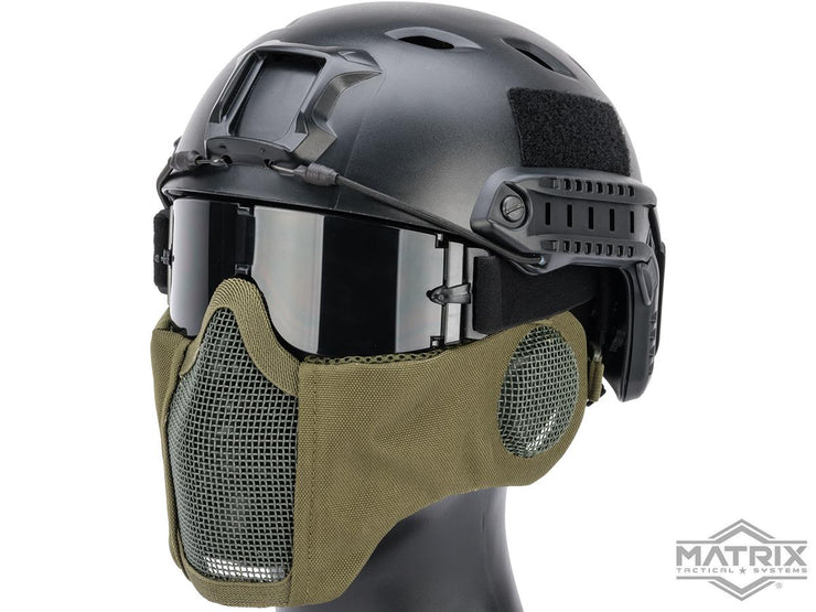 Matrix Carbon Striker Mesh Mask w/ Integrated Mesh Ear Protection