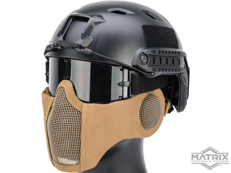 Matrix Carbon Striker Mesh Mask w/ Integrated Mesh Ear Protection