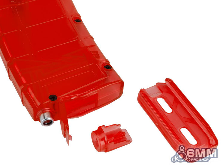 6mmProShop Barrett Licensed Special Edition 500 Round Rifle Mag Size Airsoft Universal BB Speed Loader (Color: Barrett Special Edition Red)
