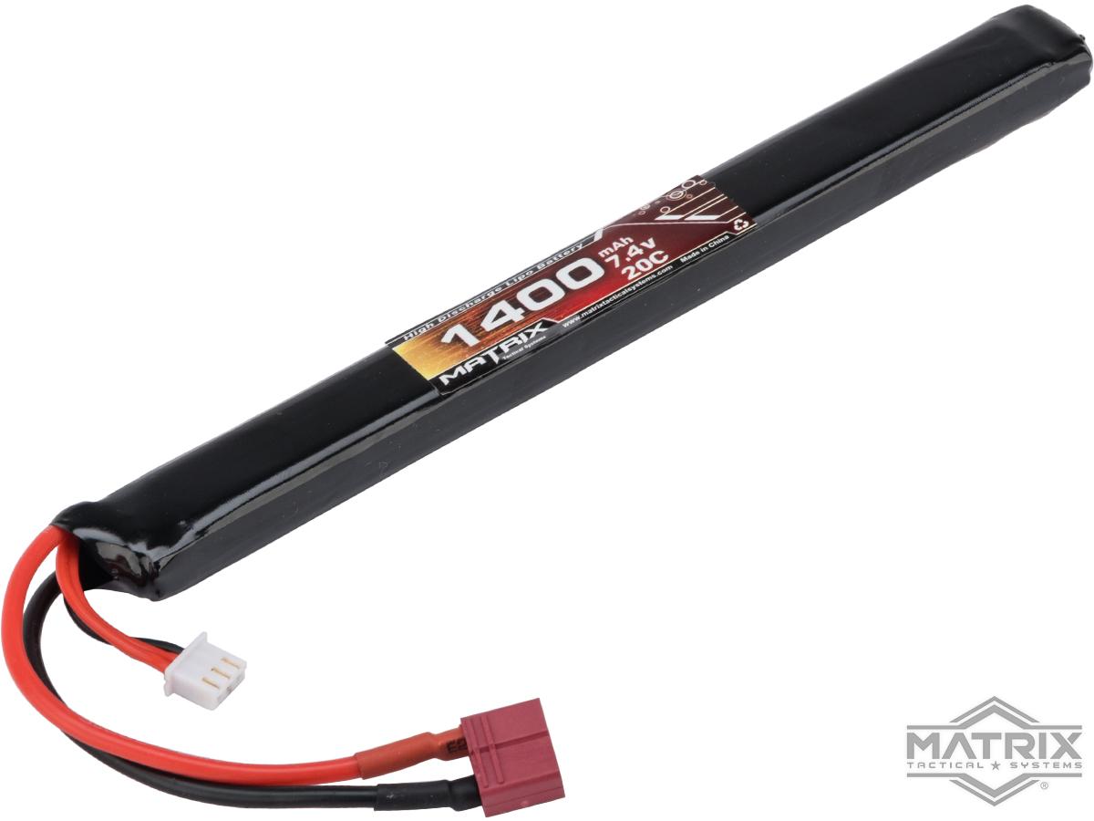 Matrix High Performance 7.4V Stick Type Airsoft LiPo Battery (1400mAh / 20C / T-Plug)