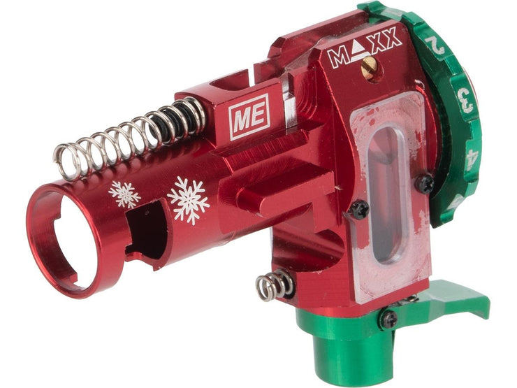 Maxx Model CNC Aluminum Hopup Chamber for M4 / M16 Series Airsoft AEG Rifles (Model: ME - PRO / Limited Edition Red)