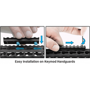 UTG PRO® KEYMOD RAIL SECTION, 4-SLOT, BLACK