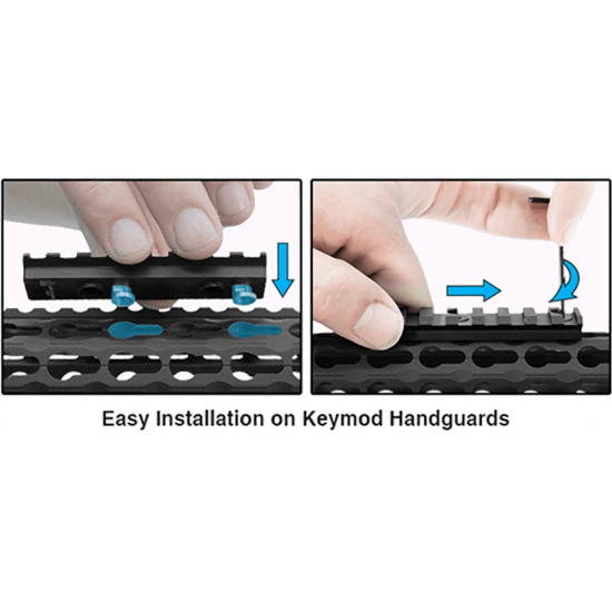 UTG PRO® KEYMOD RAIL SECTION, 4-SLOT, BLACK