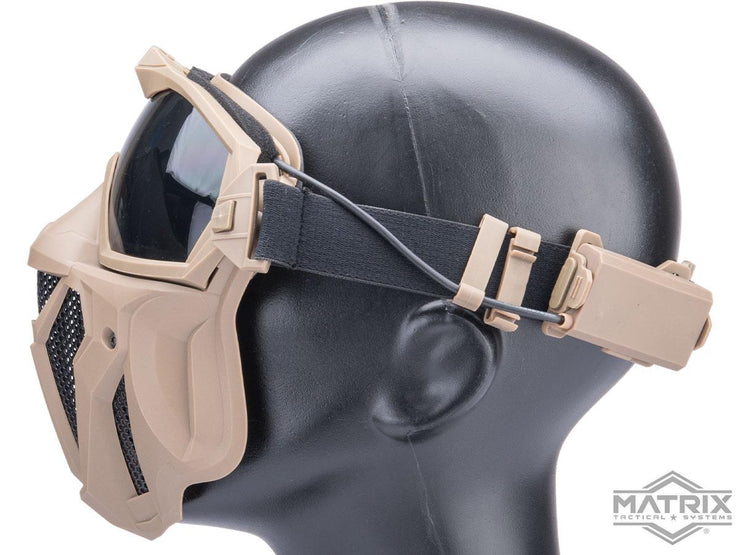 Matrix Tactical Anti Fog Goggle w/ Fan and Lower Face Mask