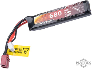 Matrix 7.4v 680mAh LiPo Battery for CYMA AEP Airsoft Guns (Standard Deans)