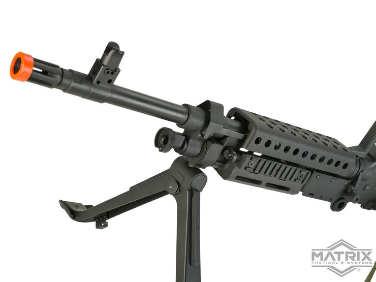Matrix M240 Airsoft AEG Machine Gun w/ Box Magazine (Model: M240B / Plastic Stock)