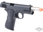 Matrix x Golden Eagle Full Metal M1911A1 Gas Blowback Airsoft Pistol (Color: Black / IMF Grips)