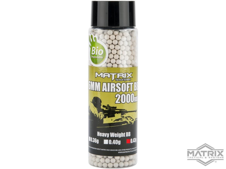 Matrix Match Grade Heavy Weight Biodegradable 6mm High Performance BBs - 2000 Rounds