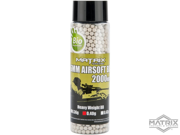 Matrix Match Grade Heavy Weight Biodegradable 6mm High Performance BBs - 2000 Rounds