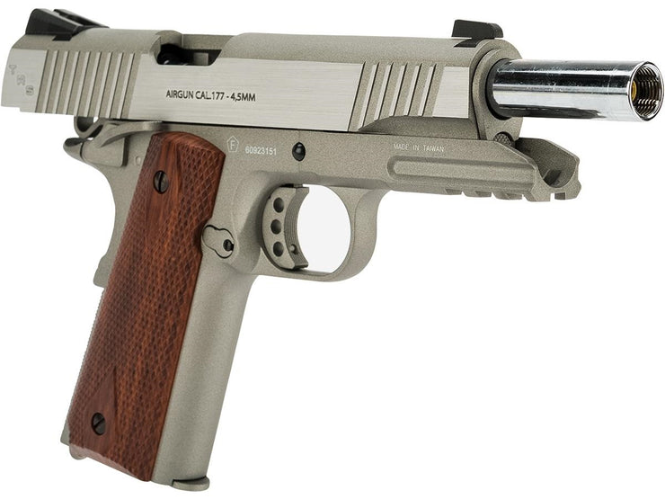 Swiss Arms SA 1911 MRP CO2 Powered Blowback 4.5mm Air Pistol (Silver)