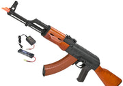 CYMA Full Metal AK AKM Airsoft AEG Rifle (Model: Real Wood / 9.6v NiMH Battery + Charger Included)